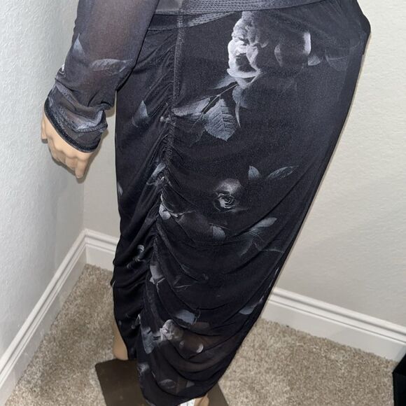 Nwt Rebecca Minkoff LS floral sheer blouse with matching skirt - Picture 5 of 5